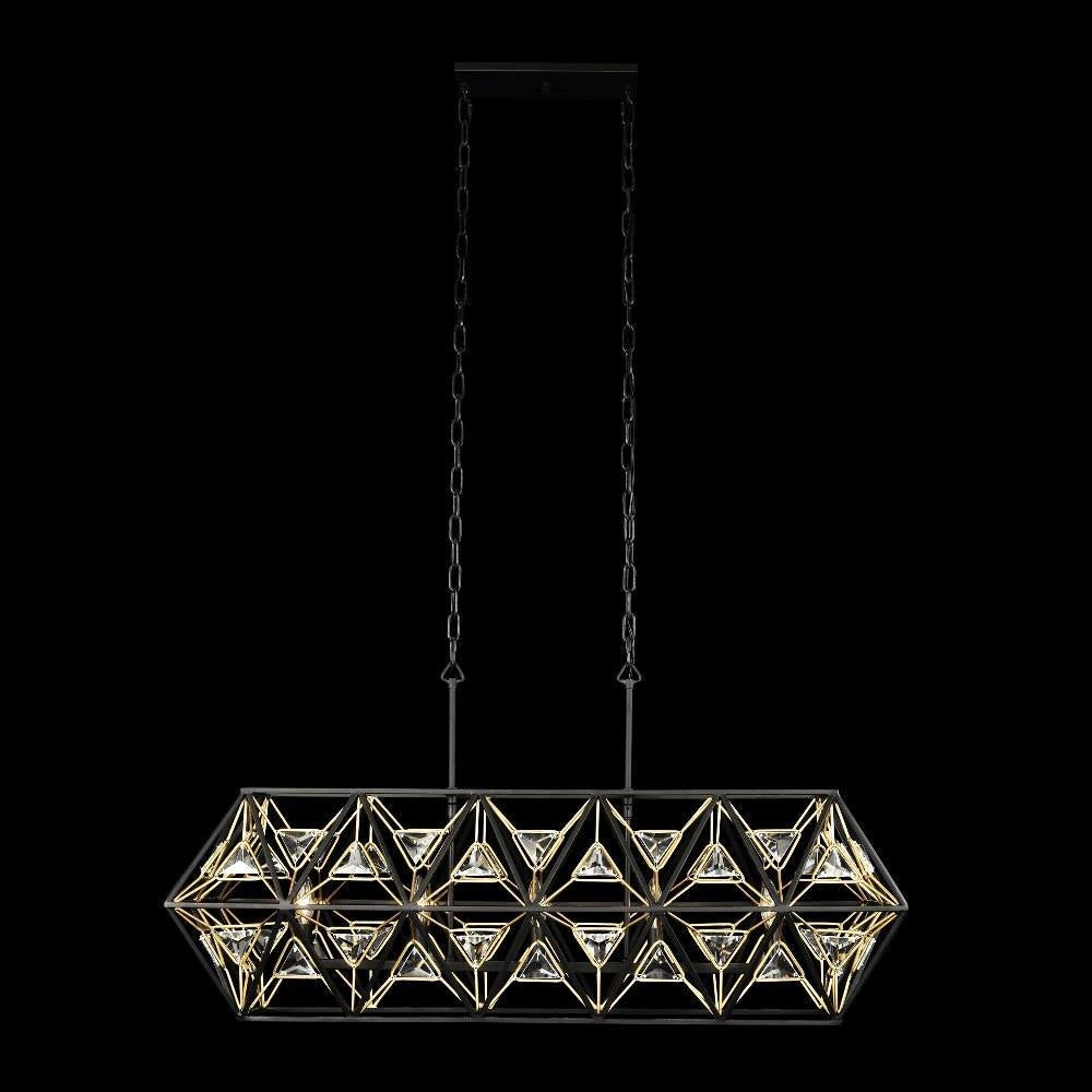 Varaluz Lighting - 353N05MBFG - Marcia 5-Light Linear Pendant in Glam Style 14 Inches Tall and 42 Wide
