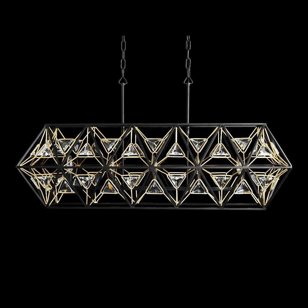 Varaluz Lighting - 353N05MBFG - Marcia 5-Light Linear Pendant in Glam Style 14 Inches Tall and 42 Wide