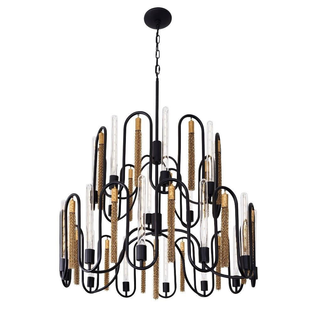 Varaluz Lighting - 354P20MBCH - Darden 20-Light Chandelier in Urban Rustic Style 33 Inches Tall and 36 Wide