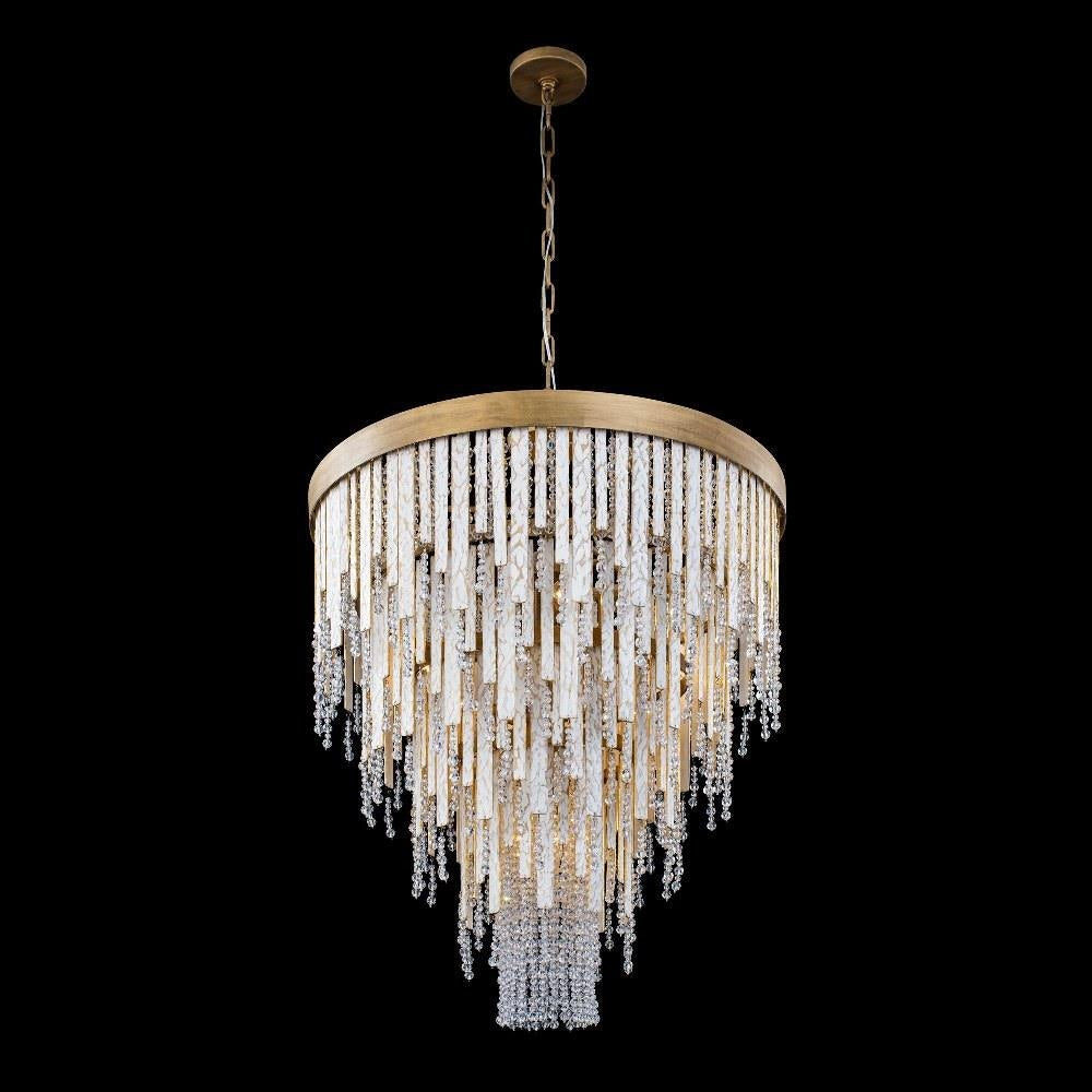 Varaluz Lighting - 359C13HG - Lafayette 13-Light Chandelier in Coastal Style 39.25 Inches Tall and 30 Wide