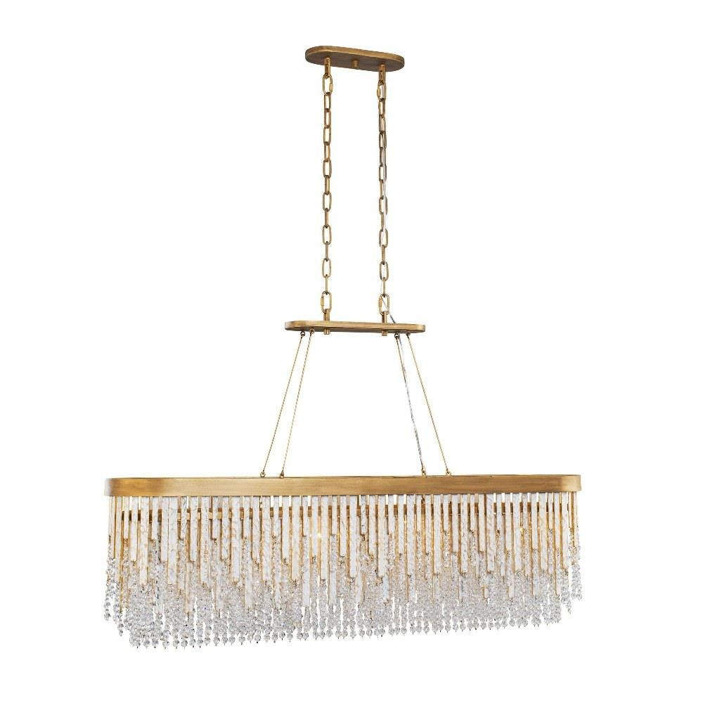 Varaluz Lighting - 359N06HG - Lafayette 6-Light Linear Pendant in Coastal Style 30.5 Inches Tall and 48 Wide