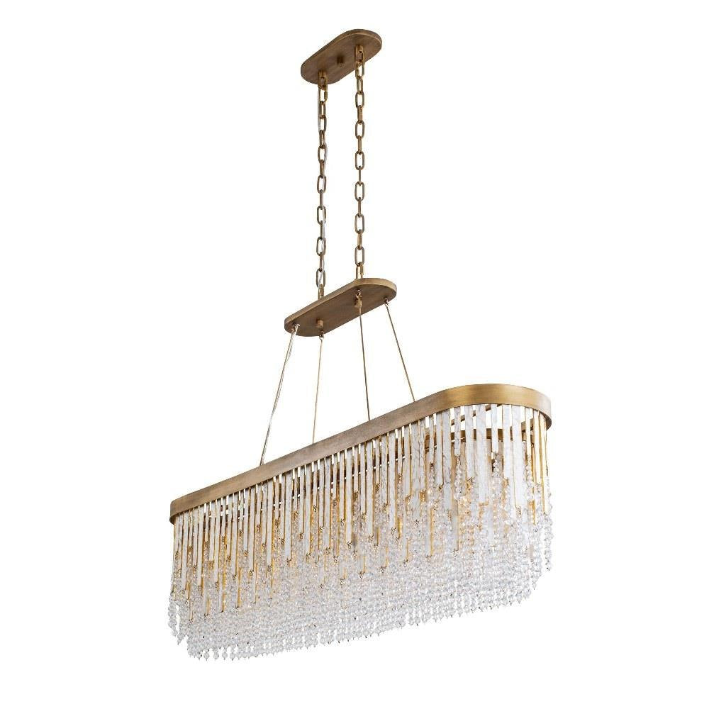 Varaluz Lighting - 359N06HG - Lafayette 6-Light Linear Pendant in Coastal Style 30.5 Inches Tall and 48 Wide