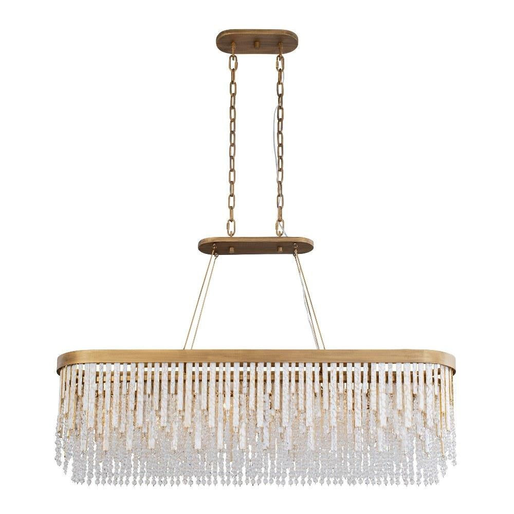 Varaluz Lighting - 359N06HG - Lafayette 6-Light Linear Pendant in Coastal Style 30.5 Inches Tall and 48 Wide