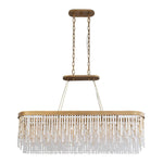 Varaluz Lighting - 359N06HG - Lafayette 6-Light Linear Pendant in Coastal Style 30.5 Inches Tall and 48 Wide
