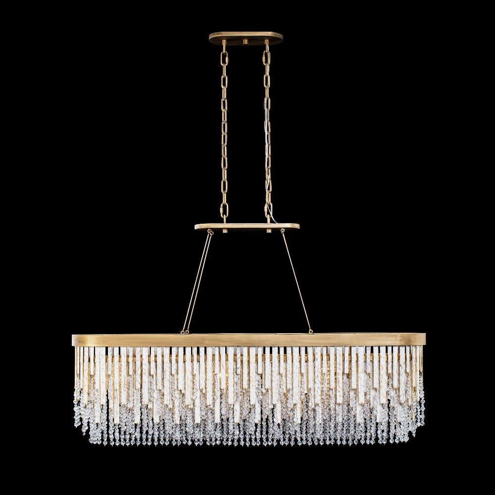 Varaluz Lighting - 359N06HG - Lafayette 6-Light Linear Pendant in Coastal Style 30.5 Inches Tall and 48 Wide