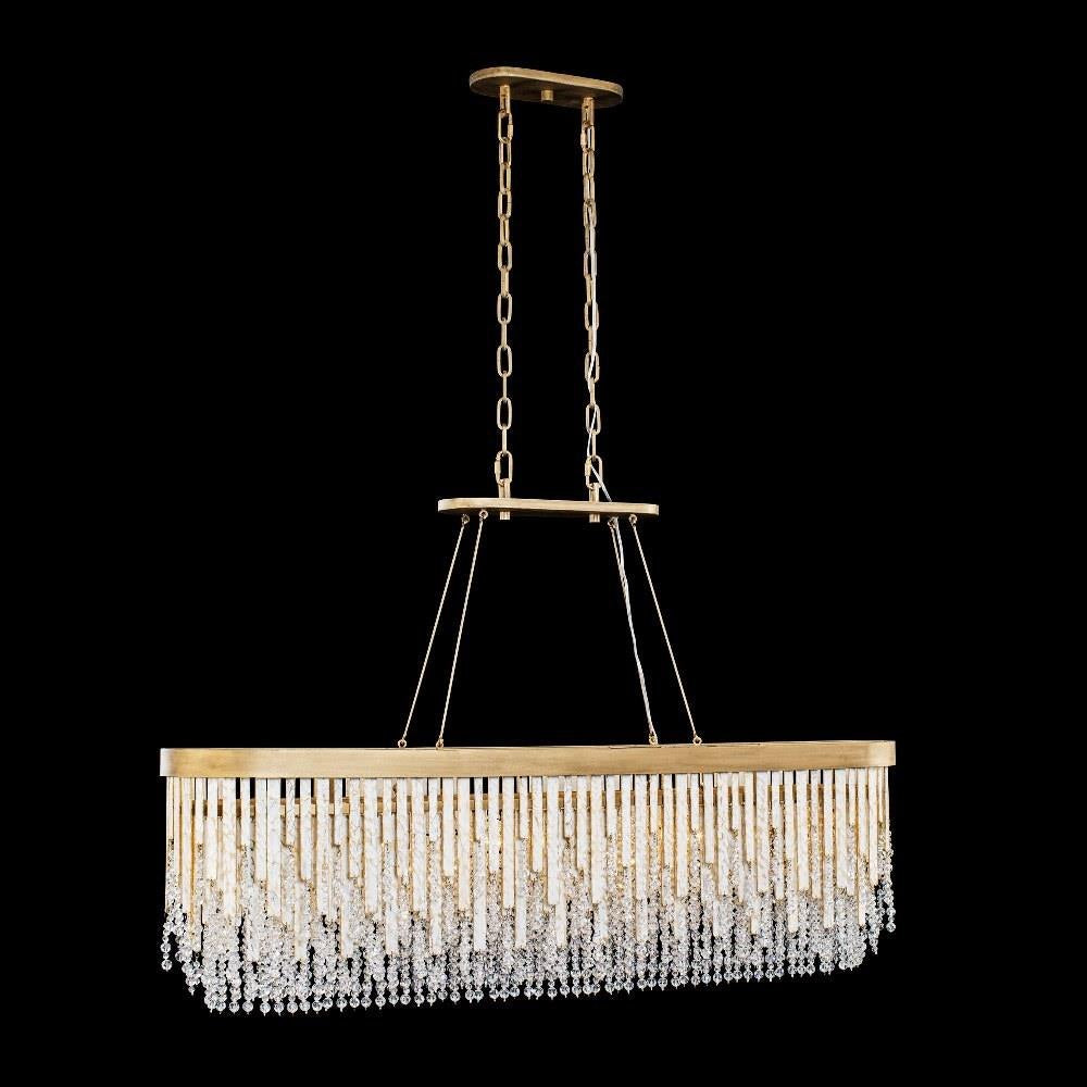 Varaluz Lighting - 359N06HG - Lafayette 6-Light Linear Pendant in Coastal Style 30.5 Inches Tall and 48 Wide