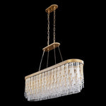 Varaluz Lighting - 359N06HG - Lafayette 6-Light Linear Pendant in Coastal Style 30.5 Inches Tall and 48 Wide