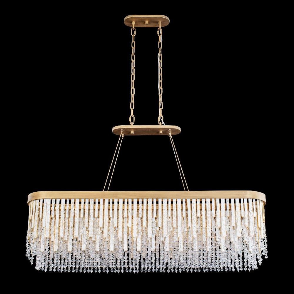 Varaluz Lighting - 359N06HG - Lafayette 6-Light Linear Pendant in Coastal Style 30.5 Inches Tall and 48 Wide