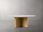 Saint Germain Round Stone Coffee Table with Clement Base