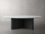 Saint Germain Round Stone Top Coffee Table with Wood Clement Base