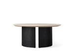Saint Germain Round Stone Coffee Table with Dauphine Base