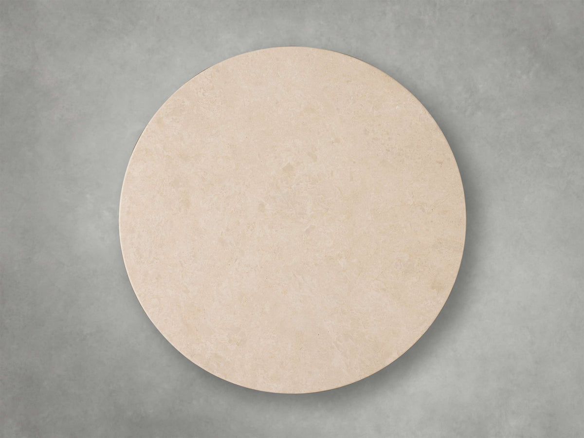 Saint Germain Round Stone Coffee Table with Rennes Base