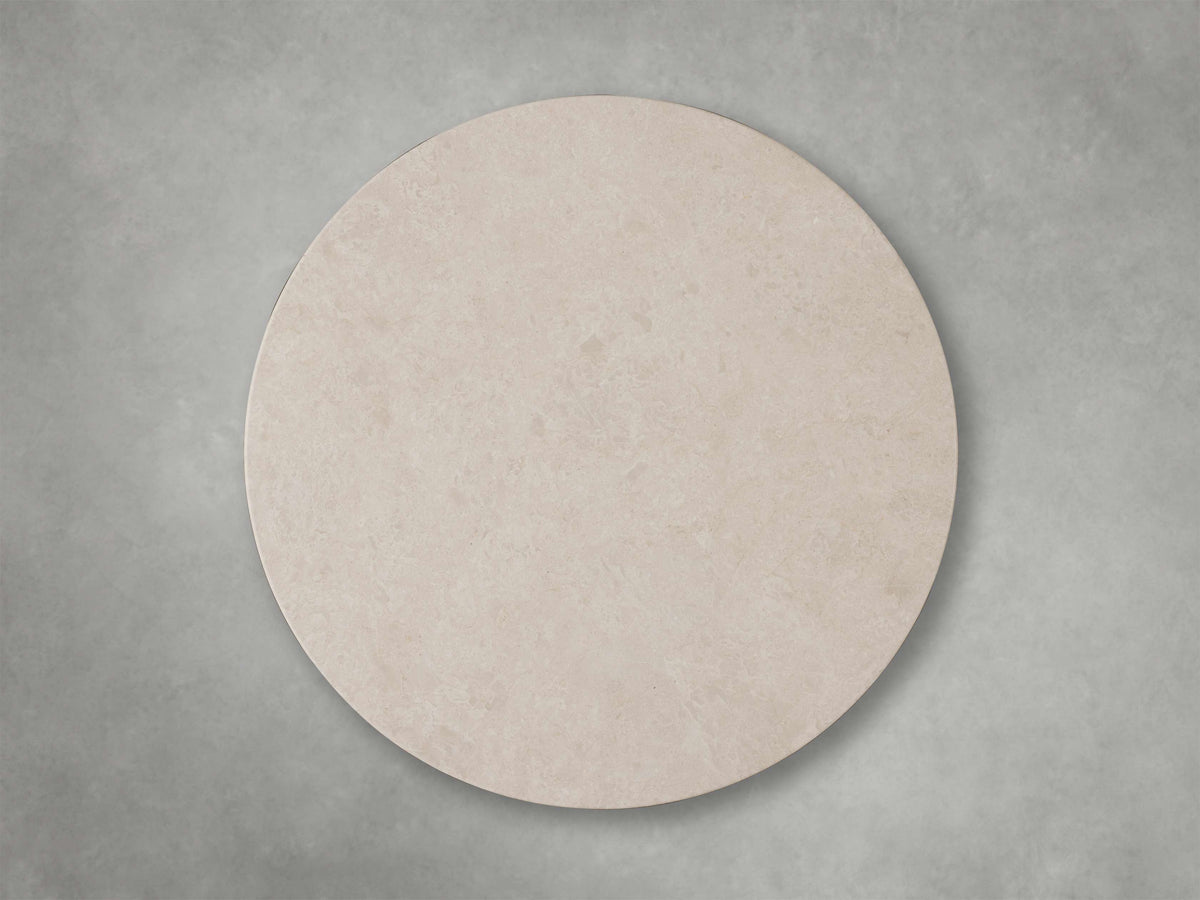 Saint Germain Round Coffee Table with Metal Dauphine Base