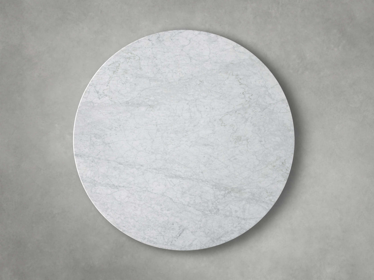 Saint Germain Round Stone Coffee Table with Dauphine Base