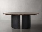 Saint Germain Round Stone Coffee Table with Dauphine Base