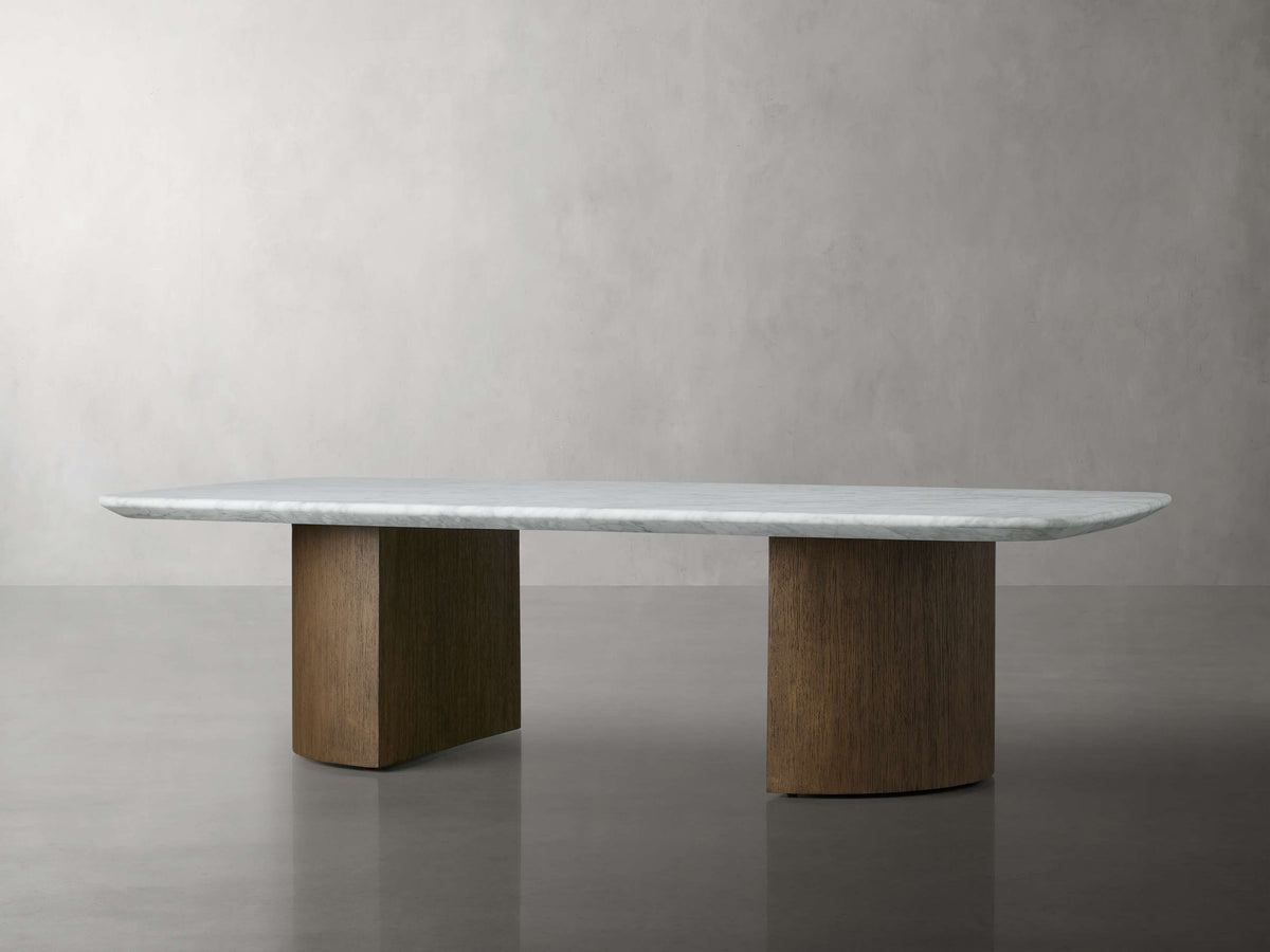 Saint Germain Stone Coffee Table with Dauphine Base