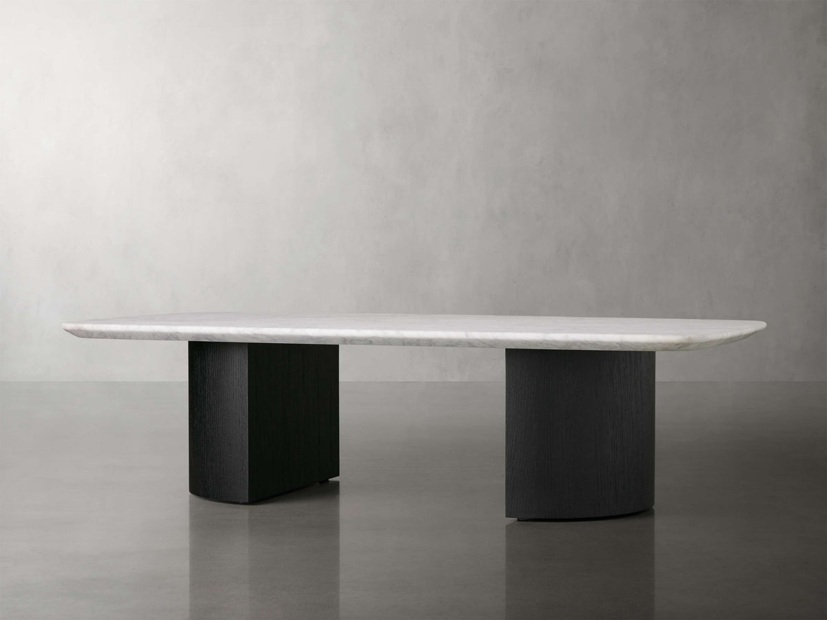Saint Germain Stone Coffee Table with Dauphine Base
