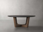 Saint Germain Round Wood Coffee Table with Rennes Base