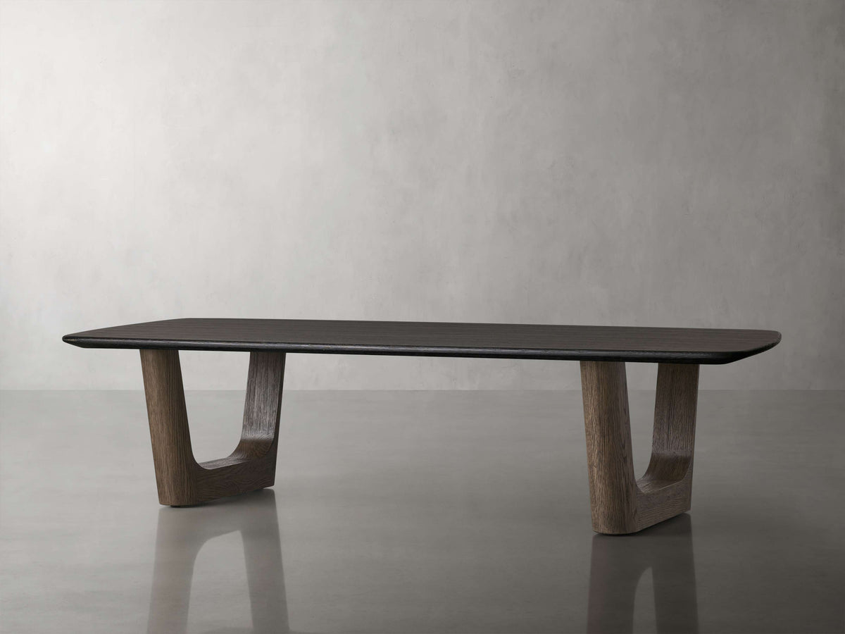 Saint Germain 72" Wood Coffee Table with Rennes Base