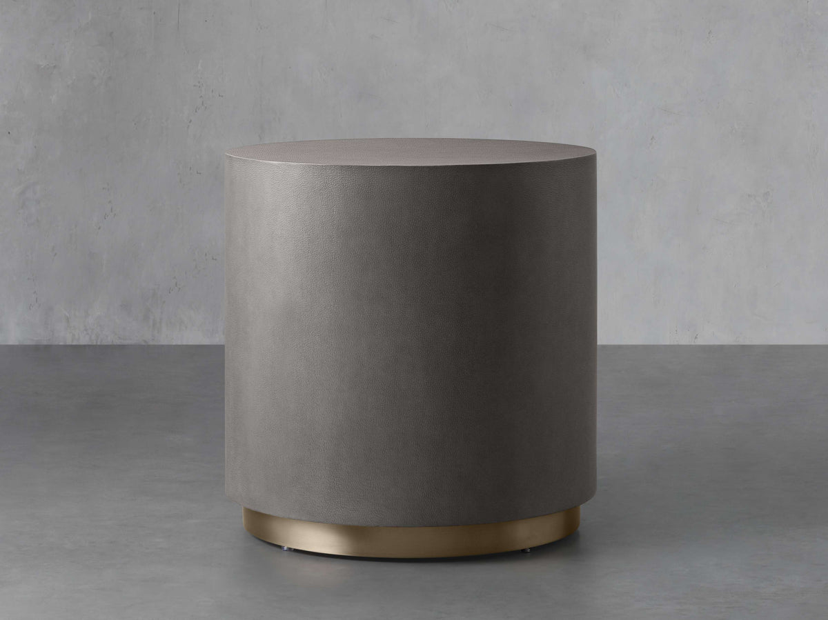 Malone Round Plinth End Table