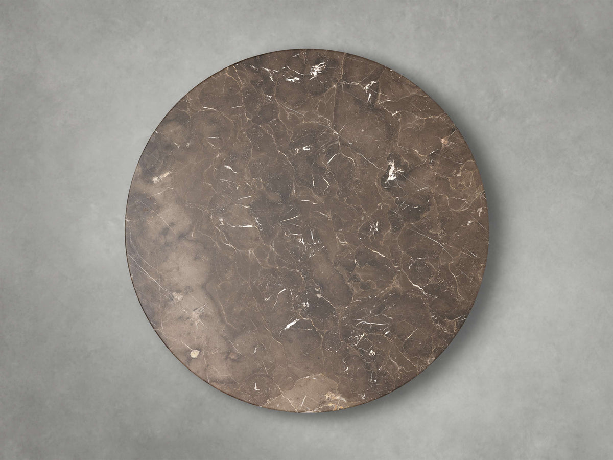 Saint Germain Round Stone Coffee Table with Rennes Base