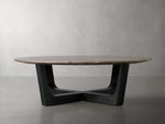 Saint Germain Round Stone Coffee Table with Rennes Base