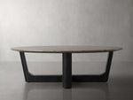 Saint Germain Round Stone Coffee Table with Rennes Base