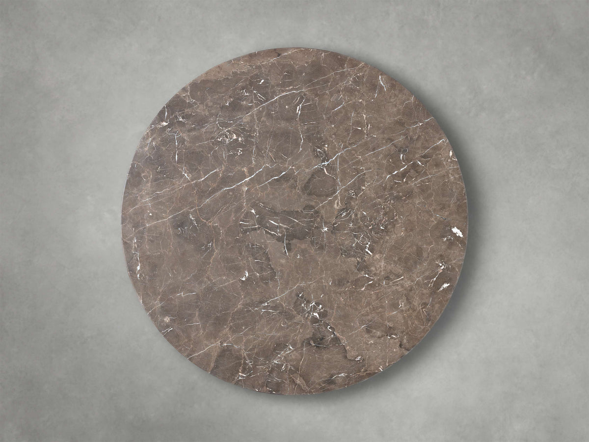 Saint Germain Round Stone Coffee Table with Rennes Base