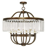 Ashton Hand Painted Palacial Bronze 28-Inch Eight-Light Pendant