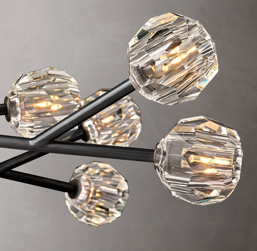 Boule De Cristal Clear Glass Rod Pendant