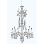 Majestic Chrome Eight-Light Chandelier with Elegant Cut Crystal