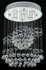 4 light polished chrome Contemporary galaxy Crystal Chandelier