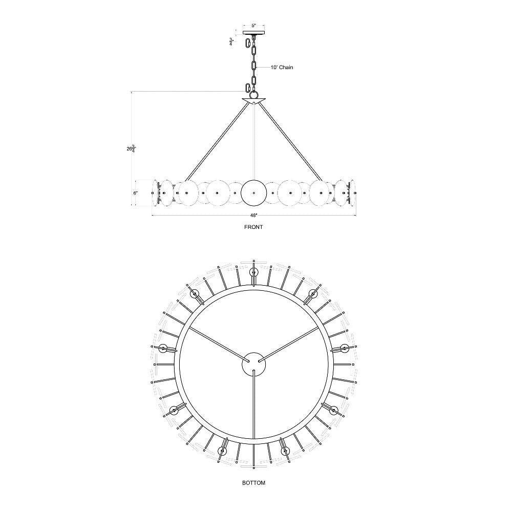 Varaluz Lighting - 370C09HG - Cosmos - 9 Light Chandelier In Industrial Style-26.75 Inches Tall and 48 Inches Wide