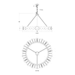 Varaluz Lighting - 370C09HG - Cosmos - 9 Light Chandelier In Industrial Style-26.75 Inches Tall and 48 Inches Wide