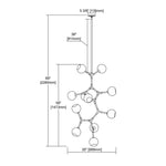 Bailey Street Home - 2499-BEL-3335041 - Modern Contemporary Eleven Light Chandelier in New Aged Brass Finish
