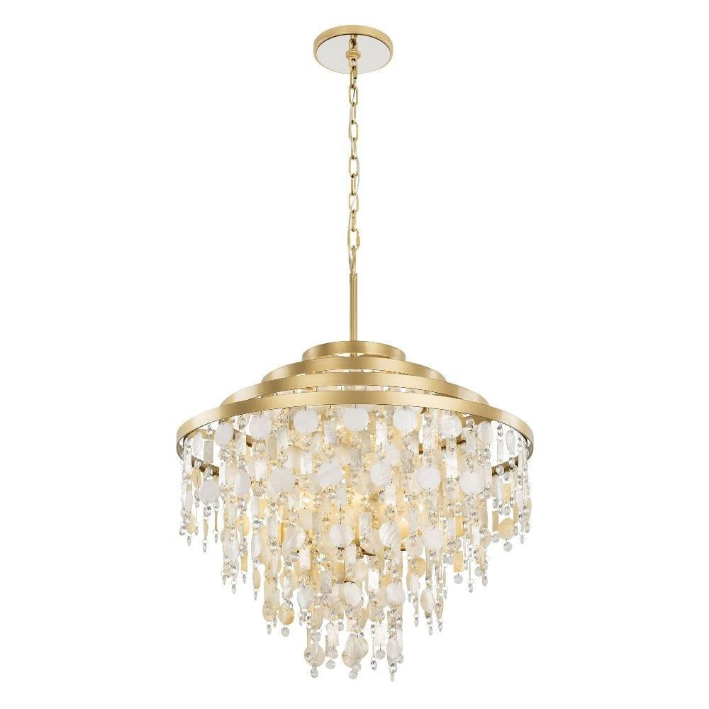 Varaluz Lighting - 377C10FG - Kalani - 10 Light 4-Tier Chandelier In Coastal Style-28.75 Inches Tall and 28 Inches Wide