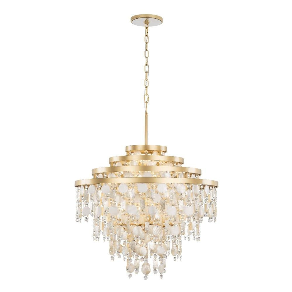 Varaluz Lighting - 377C10FG - Kalani - 10 Light 4-Tier Chandelier In Coastal Style-28.75 Inches Tall and 28 Inches Wide