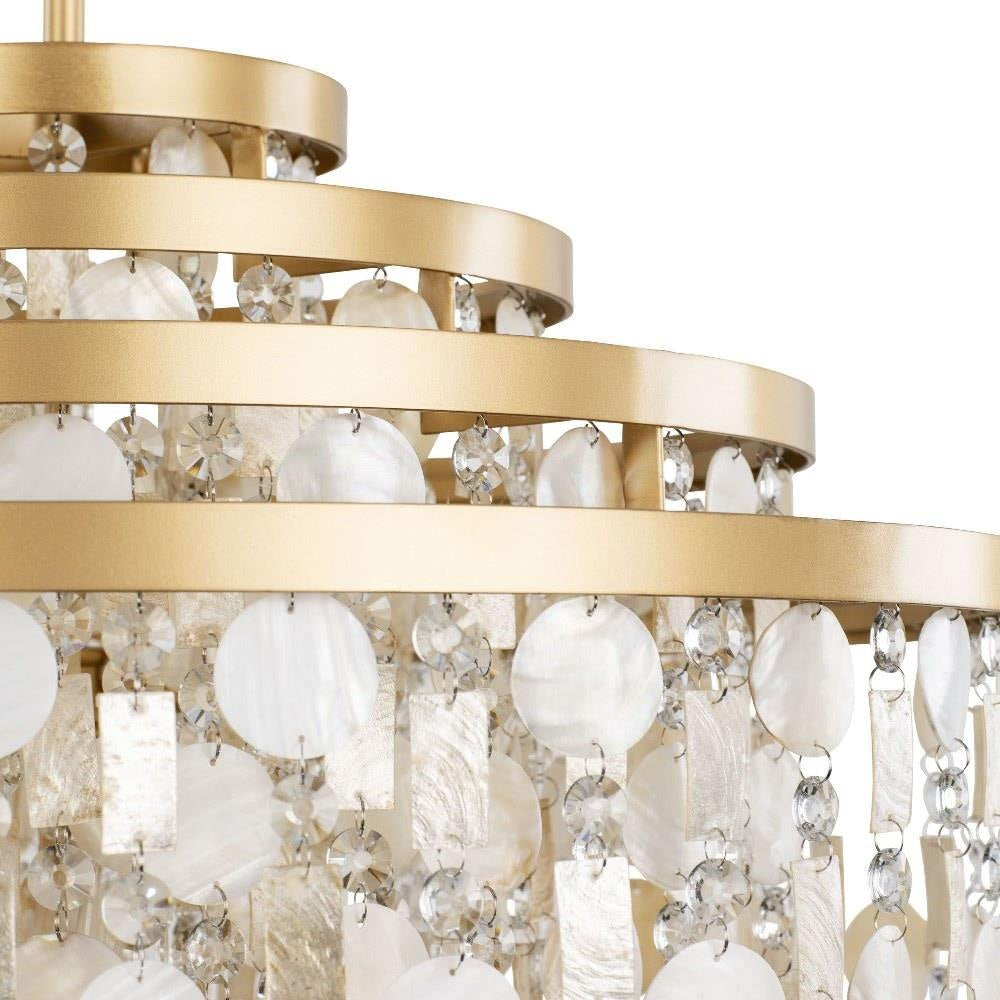 Varaluz Lighting - 377C10FG - Kalani - 10 Light 4-Tier Chandelier In Coastal Style-28.75 Inches Tall and 28 Inches Wide