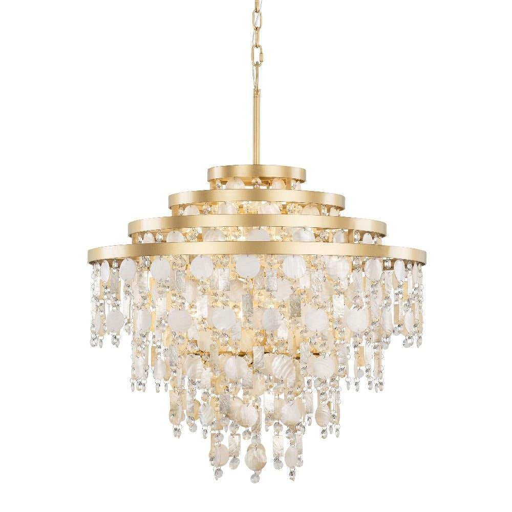 Varaluz Lighting - 377C10FG - Kalani - 10 Light 4-Tier Chandelier In Coastal Style-28.75 Inches Tall and 28 Inches Wide