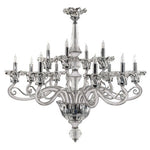 Chrome and Clear Glass 12-Light Chandelier