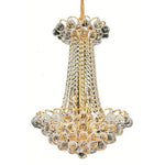 Gold Nine-Light 16-Inch Chandelier with Royal Cut Clear Crystal