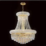 Eight-Light GoldFinish with Clear-Crystals Chandelier