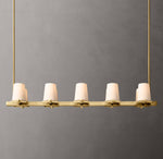 Pauillac Fabric Shade Linear Chandelier 49"