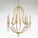 Leaha Eight-Light 37.5 Inch Gold Leaf Chandelier Ceiling Fixture