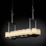 Fusion Montana 14-Light Brushed Nickel Tall Bridge Chandelier