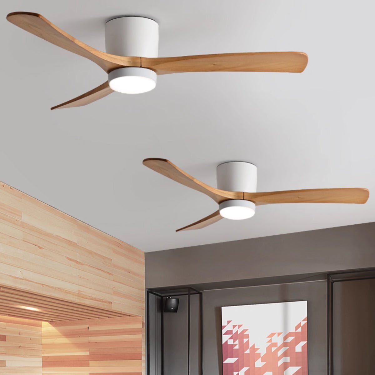 Nordic Wooden 42"/48"/52" Ceiling Fan Light
