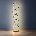 Modern Artistic 5 LED Circles Stack Floor Standing Lamp