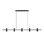 LED Copper Black Stone Linear Island Pendant Light