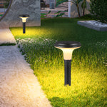 Black Solar Lawn Bollard Light