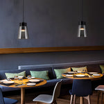 Minimalist Smoke Gray Glass Shade Cob Modern Pendant Lights Chandelier